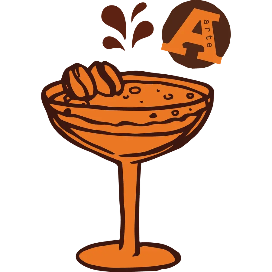 Hand-drawn espresso martini